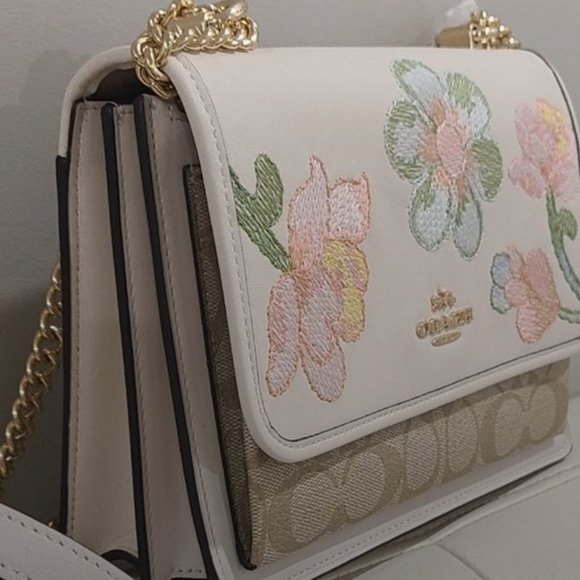 NWT Coach Klare crossbody | shoulder bag| Embroidery  signature canevas - Picture 5 of 12